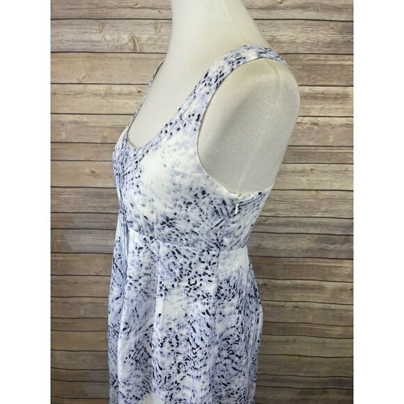 Jessica Simpson Size 4 Dress Blue White Pleated Lined Size Zip Faux Wrap Style - Picture 5 of 11